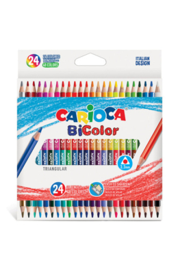 CARIOCA - Kétvégű színes ceruza készlet - 24 db-os, 48 szín