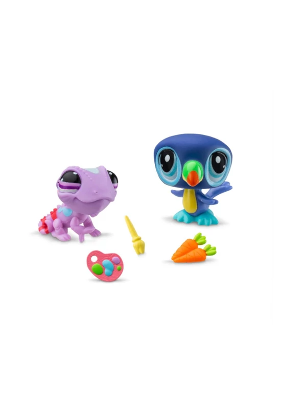 Littlest Pet Shop - dupla csomag (kaméleon-papagáj)