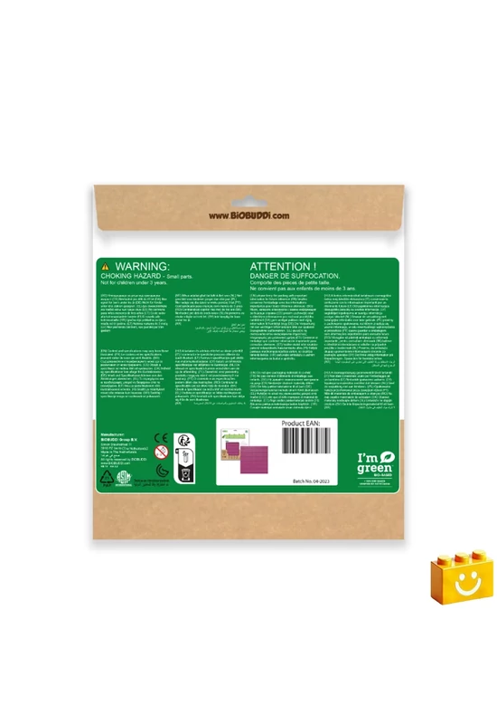 BiOBUDDi® BB-0095 | építőjáték alaplap - 100% kompatibilis minden más kedvelt márkával | 32x32 bütyök fukszia