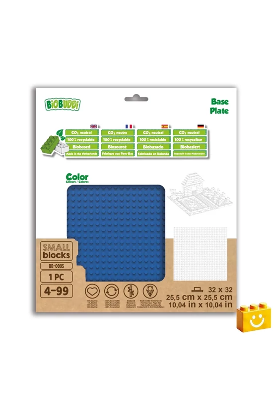BiOBUDDi® BB-0095 | építőjáték alaplap - 100% kompatibilis minden más kedvelt márkával | 32x32 bütyök sötétkék