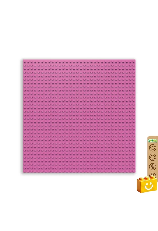 BiOBUDDi® BB-0095 | építőjáték alaplap - 100% kompatibilis minden más kedvelt márkával | 32x32 bütyök sötét rózsaszín