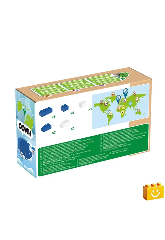 BiOBUDDi® BB-0101 | bio építőjáték | Sarkvidék - 2 az 1-ben bálna vagy fóka - 100% kompatibilis minden más kedvelt márkával