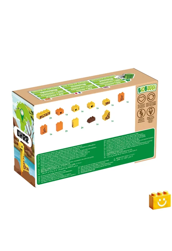 BiOBUDDi® BB-0103 | bio építőjáték | Sztyeppe - 2 az 1-ben zsiráf vagy jávorszarvas - 100% kompatibilis minden más kedvelt márkával