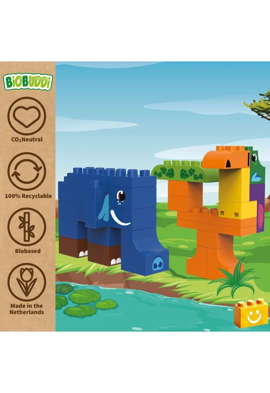 BiOBUDDi® BB-0106 | bio építőjáték | Dzsungel - 100% kompatibilis minden más kedvelt márkával