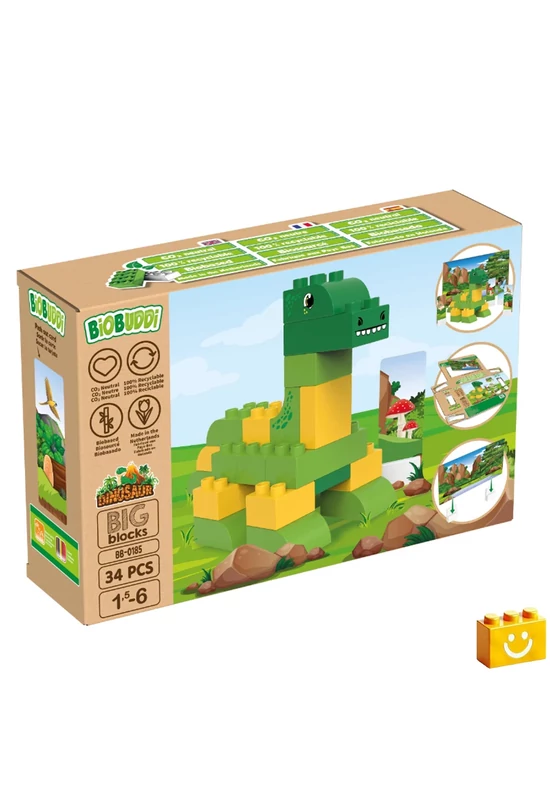 BiOBUDDi® BB-0185 | bio építőjáték | Brontosaurus - 100% kompatibilis minden más kedvelt márkával