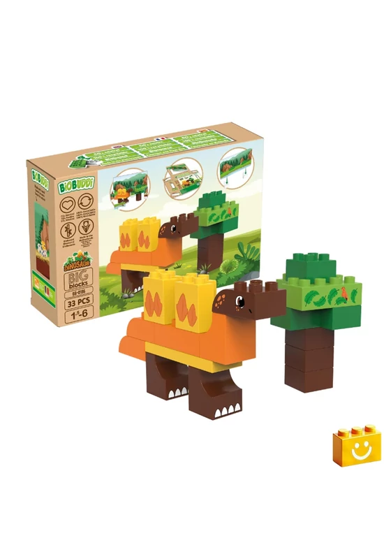 BiOBUDDi® BB-0186 | bio építőjáték | Stegosaurus - 100% kompatibilis minden más kedvelt márkával