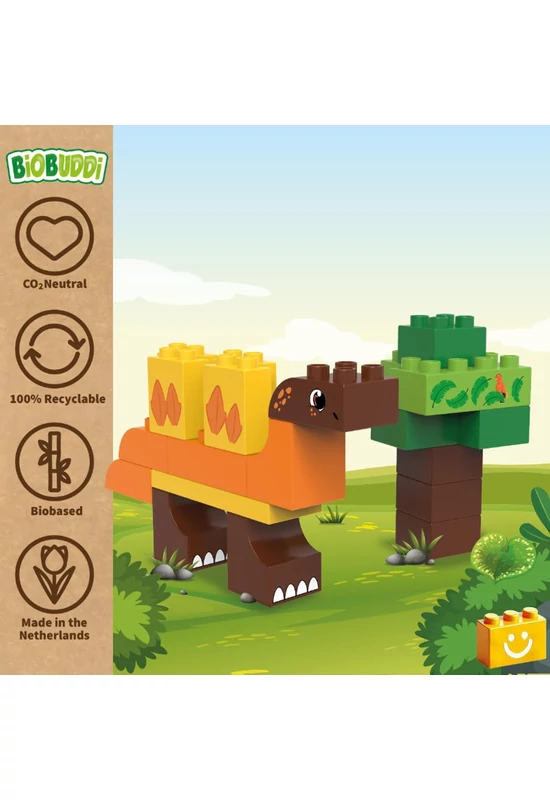 BiOBUDDi® BB-0186 | bio építőjáték | Stegosaurus - 100% kompatibilis minden más kedvelt márkával