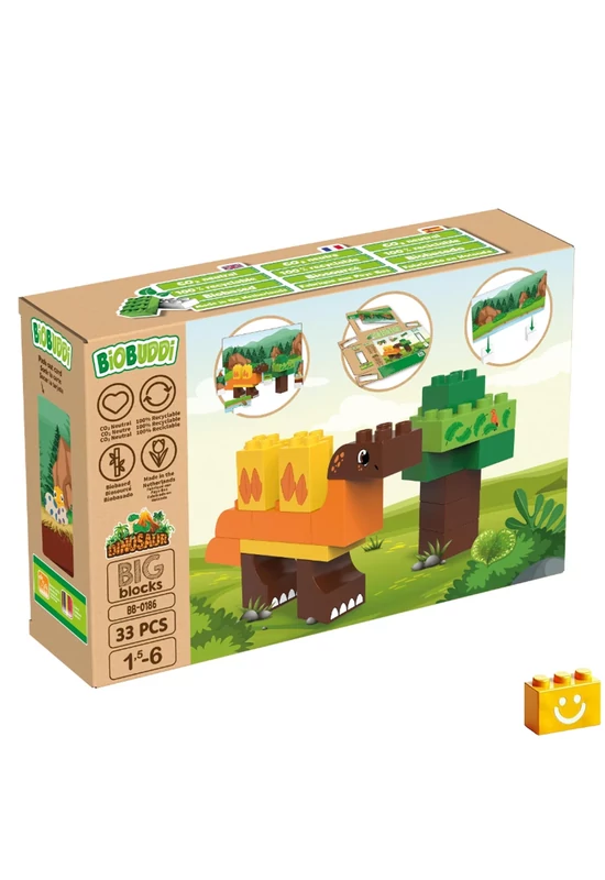 BiOBUDDi® BB-0186 | bio építőjáték | Stegosaurus - 100% kompatibilis minden más kedvelt márkával