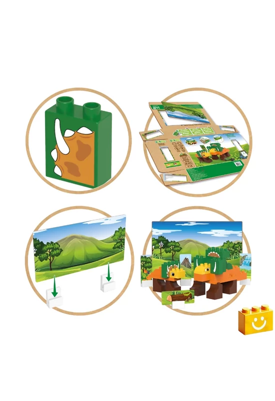 BiOBUDDi® BB-0188 | bio építőjáték | Triceratops - 100% kompatibilis minden más kedvelt márkával
