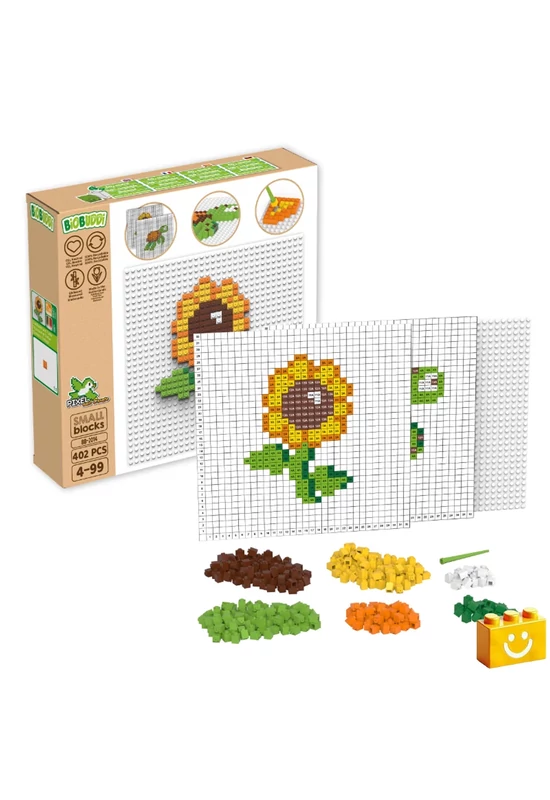 BiOBUDDi® BB-2014 | bio mozaik építőjáték készlet | Napraforgó vagy teknős
