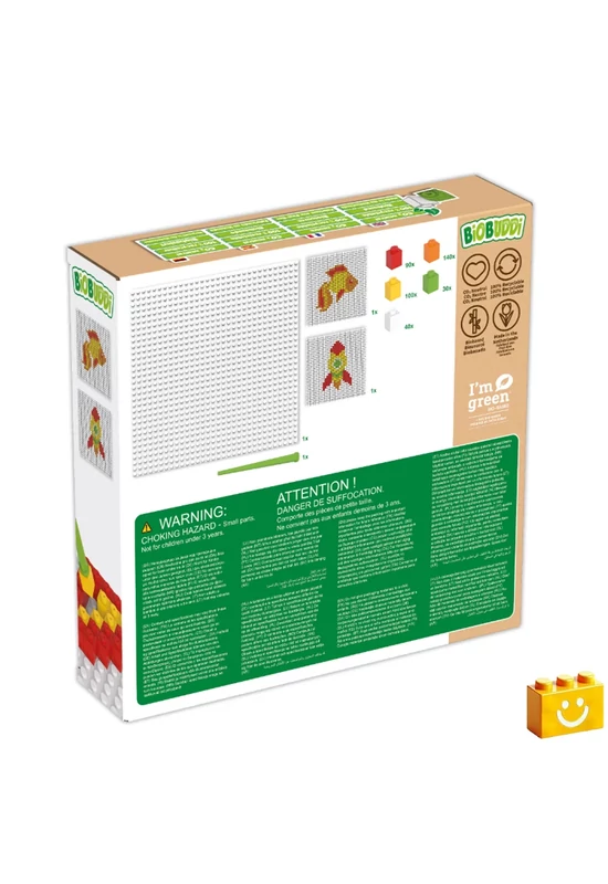BiOBUDDi® BB-2016 | bio mozaik építőjáték készlet | Hal vagy rakéta