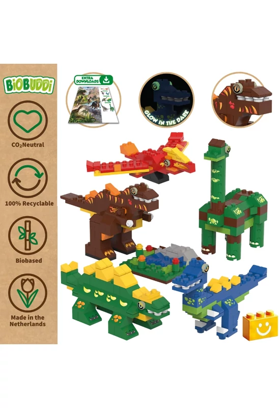 BiOBUDDi® BB-2032 | bio építőjáték | Dinó világ - 100% kompatibilis minden más kedvelt márkával