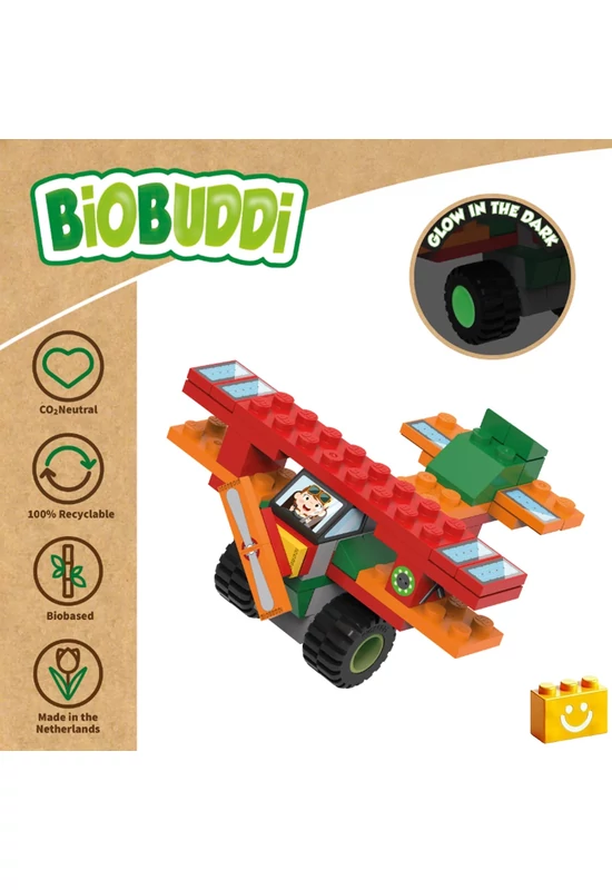 BiOBUDDi® BB-2036 | bio építőjáték | Elektromos repülőgép - 100% kompatibilis minden más kedvelt márkával