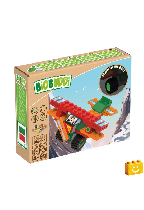 BiOBUDDi® BB-2036 | bio építőjáték | Elektromos repülőgép - 100% kompatibilis minden más kedvelt márkával