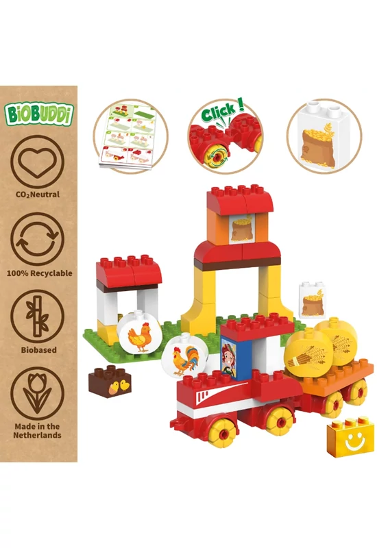BiOBUDDi® BB-0243 | bio építőjáték | Gabonafarm - 100% kompatibilis minden más kedvelt márkával