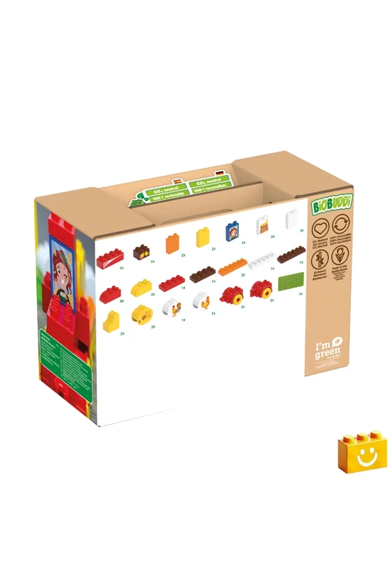 BiOBUDDi® BB-0243 | bio építőjáték | Gabonafarm - 100% kompatibilis minden más kedvelt márkával