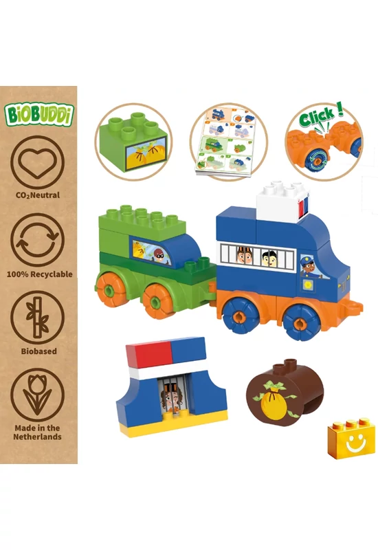 BiOBUDDi® BB-0248 | bio építőjáték | Rendőrségi üldözés - 100% kompatibilis minden más kedvelt márkával