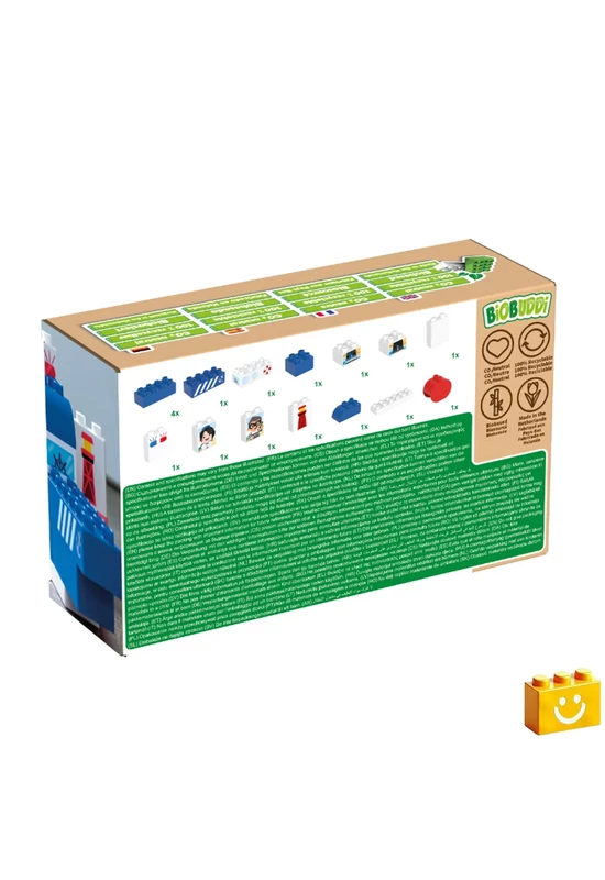 BiOBUDDi® BB-0250 | bio építőjáték | Rendőrhajó - 100% kompatibilis minden más kedvelt márkával