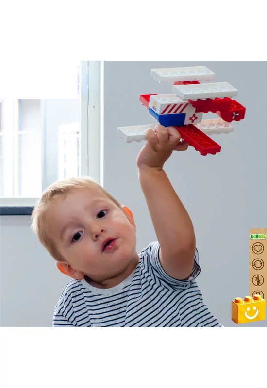 BiOBUDDi® BB-0251 | bio építőjáték | Mentőhelikopter - 100% kompatibilis minden más kedvelt márkával