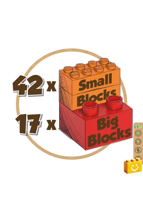 BiOBUDDi® BB-0252 | bio építőjáték | Teknős és rák - 100% kompatibilis minden más kedvelt márkával