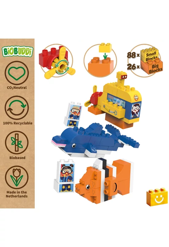 BiOBUDDi® BB-0253 | bio építőjáték | Víz alatti kaland - 100% kompatibilis minden más kedvelt márkával