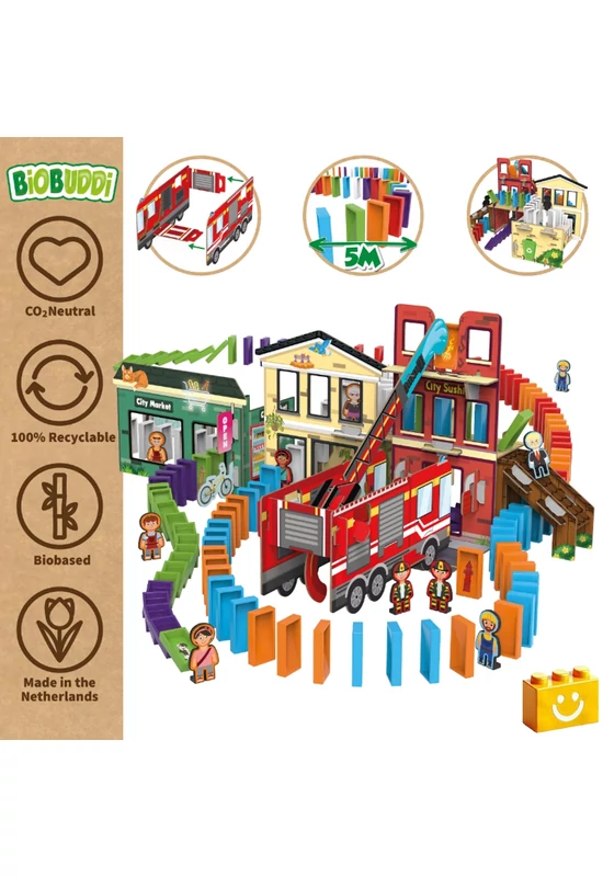 BiOBUDDi® BB-4005 | bio építőjáték | Dominó város