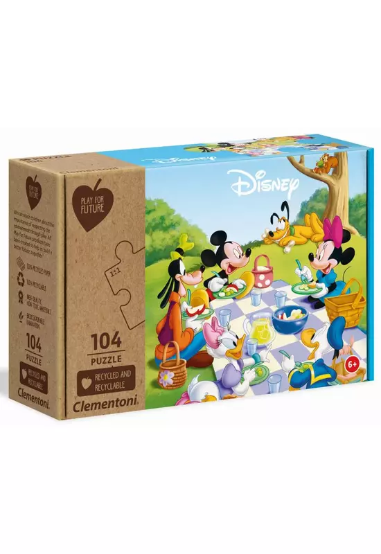Clementoni - Play for future: Mickey egér és barátai piknikeznek 104db-os puzzle