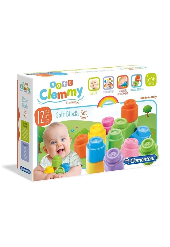 Clemmy Clementoni - Clemmy Plus - bébi építőjáték - 12 db-os