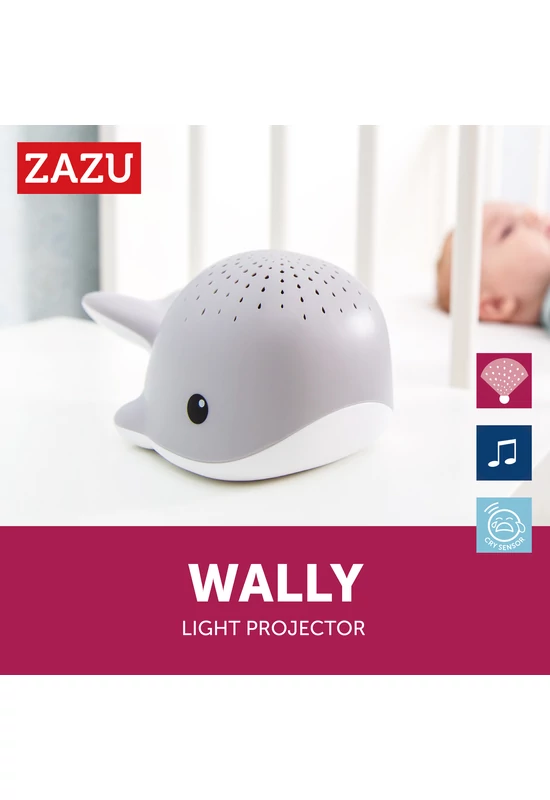 Zazu – Wally Bálna Projektor (Kivetítő) Nyugtató Dallamokkal - szürke