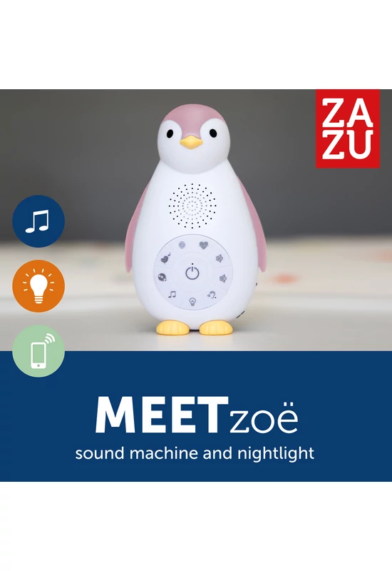 Zazu – Zoe Music Box És Éjjeli Fény (Bluetoothos, Vezeték Nélküli)- rózsaszín