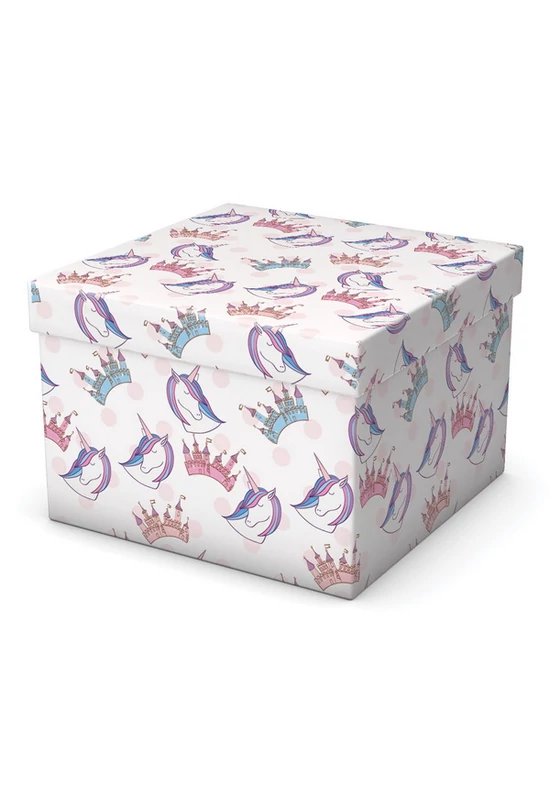 Cardex -  Díszdoboz - Ajándékdoboz - Unikornis mintával 20x20x14