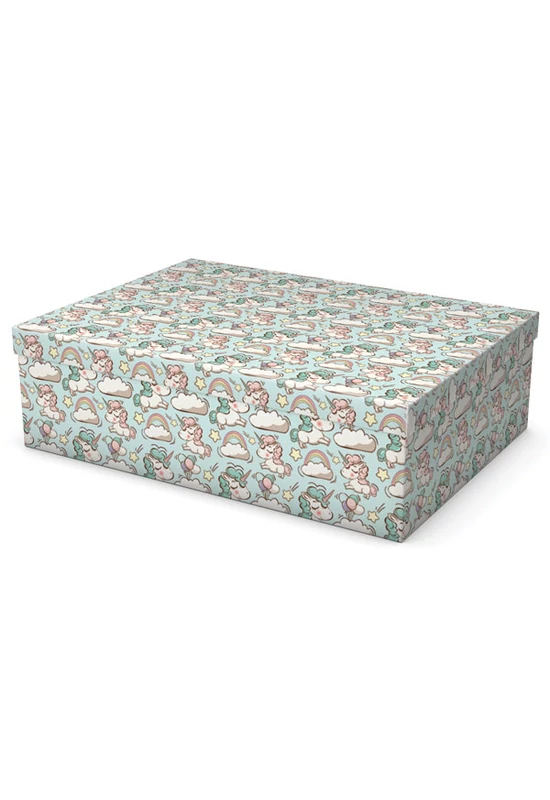 Cardex -  Díszdoboz - Ajándékdoboz - Unikornis mintával 44x32x13