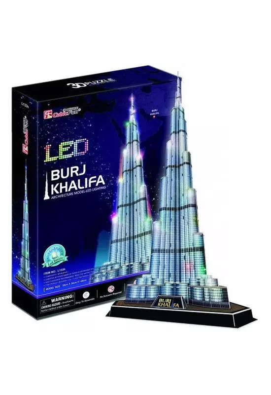 CubicFun - 3D puzzle Burj Khalifa - LED világítással- Palincs Játék
