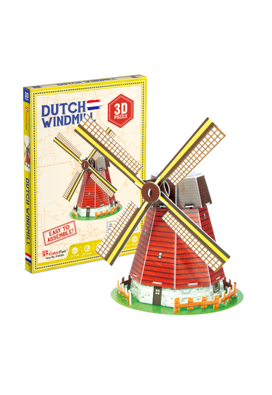 CubicFun - 3D puzzle mini Holland szélmalom - Palincs Játék
