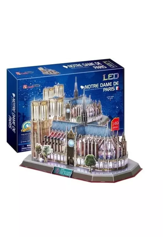 CubicFun - 3D puzzle Notre Dame - LED világítással - Palincs Játék
