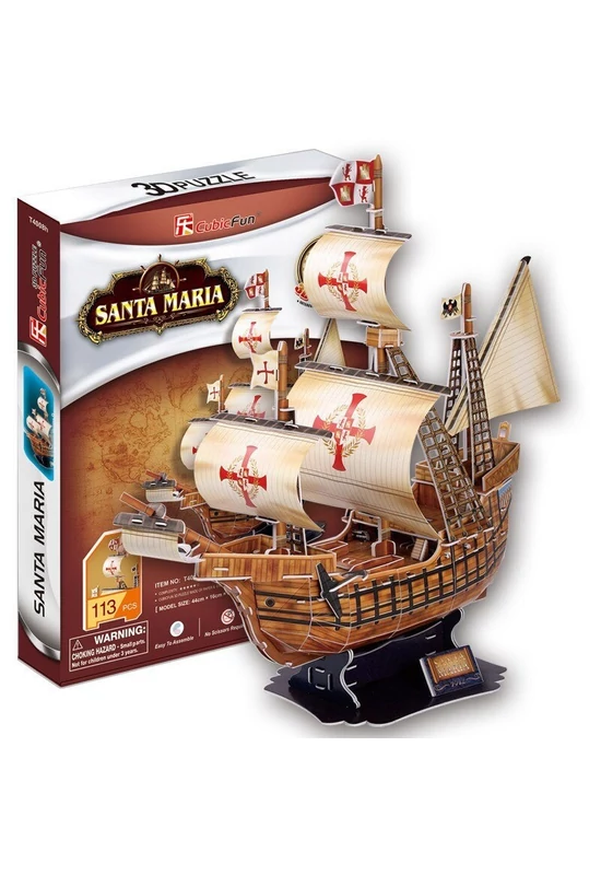 CubicFun - 3D puzzle - Santa Maria - 113 db-os