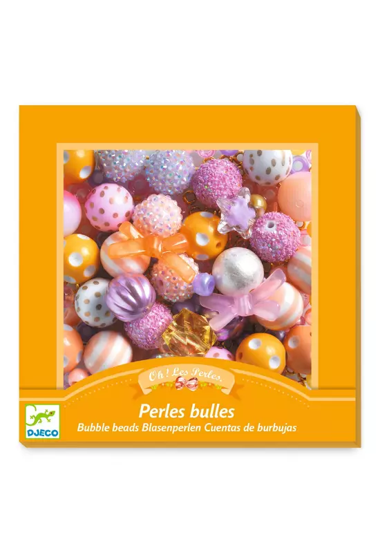 Djeco Ékszerkészítő készlet - Buborék gyöngyök, arany - Bubble beads, Gold