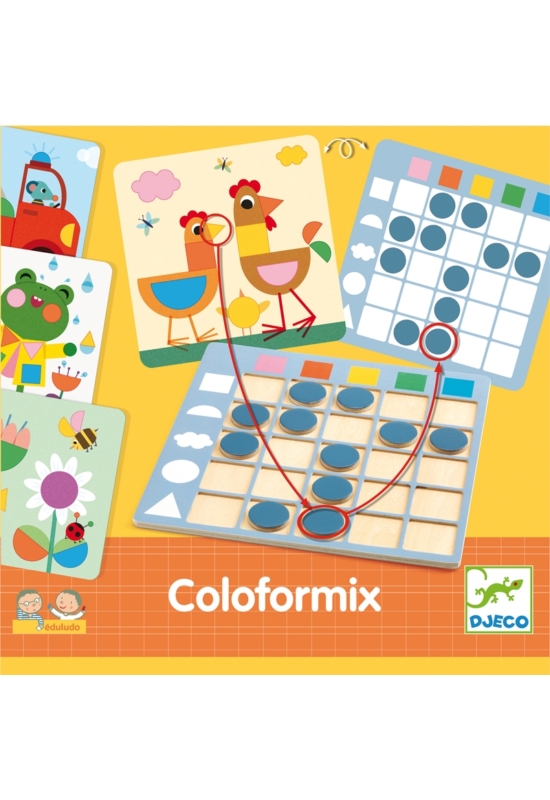 DJECO - Éduludo Coloformix - Forma-és színfelismerő logikai játék - Állatvilág