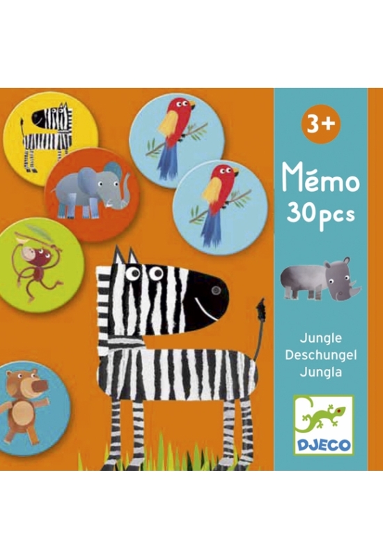 DJECO - Memo Jungle - Dzsungel állatok - memóriajáték