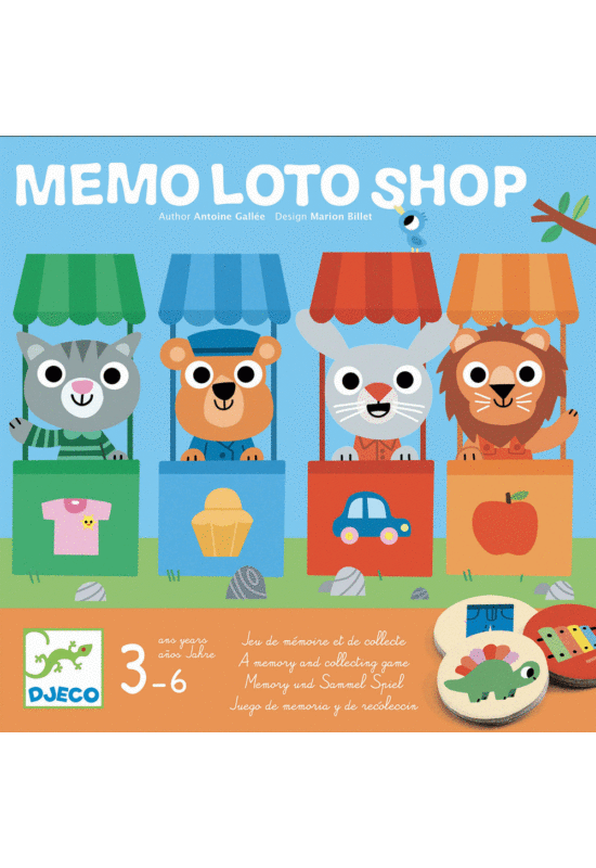 DJECO - Memo Loto Shop - Képeslottó - Bevásárlás memóriajáték