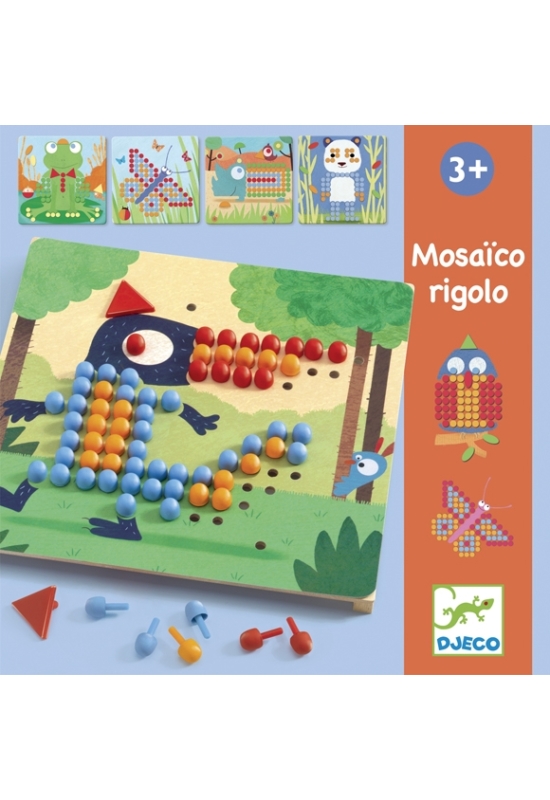 DJECO - Mosaico Rigolo - Pötyi Mozaik készlet - Vadállatok