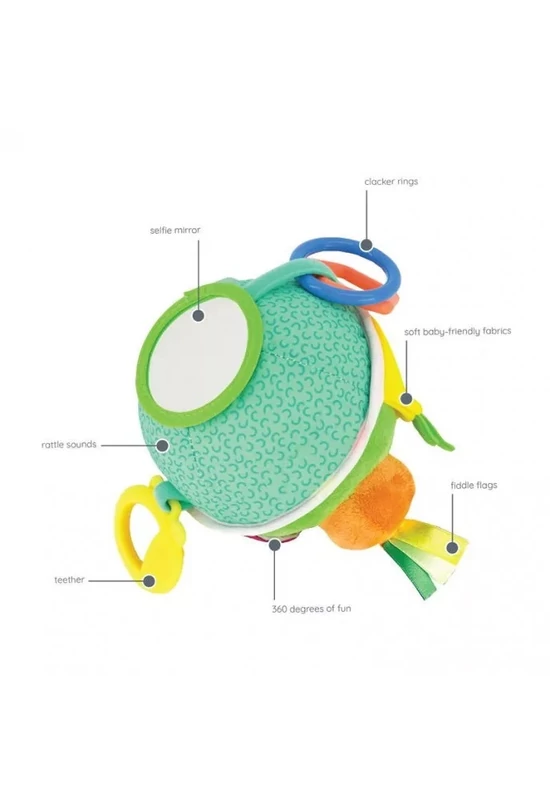 Infantino plüss játék - Busy Lil Sensory Ball - Bébi szenzoros labda