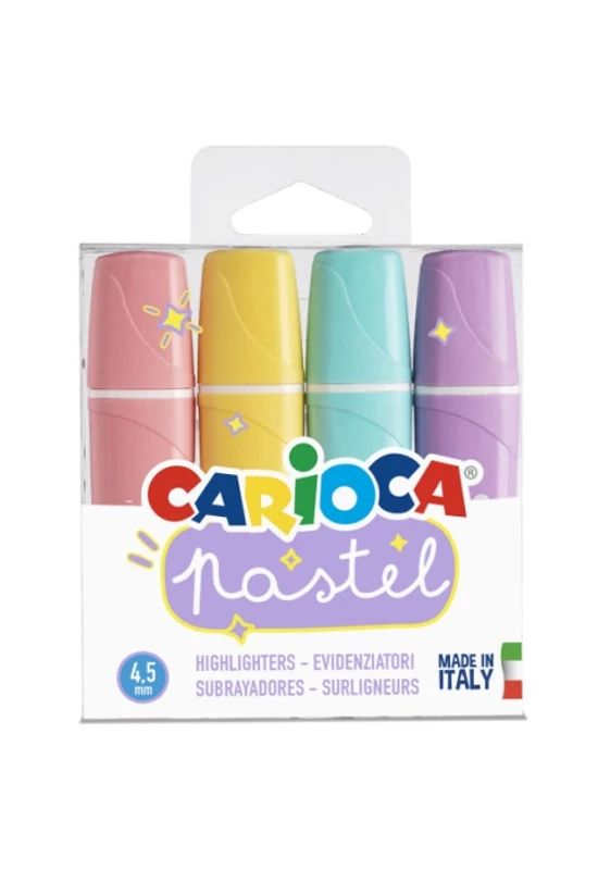 CARIOCA - pasztell szövegkiemelő szett - 4 db-os