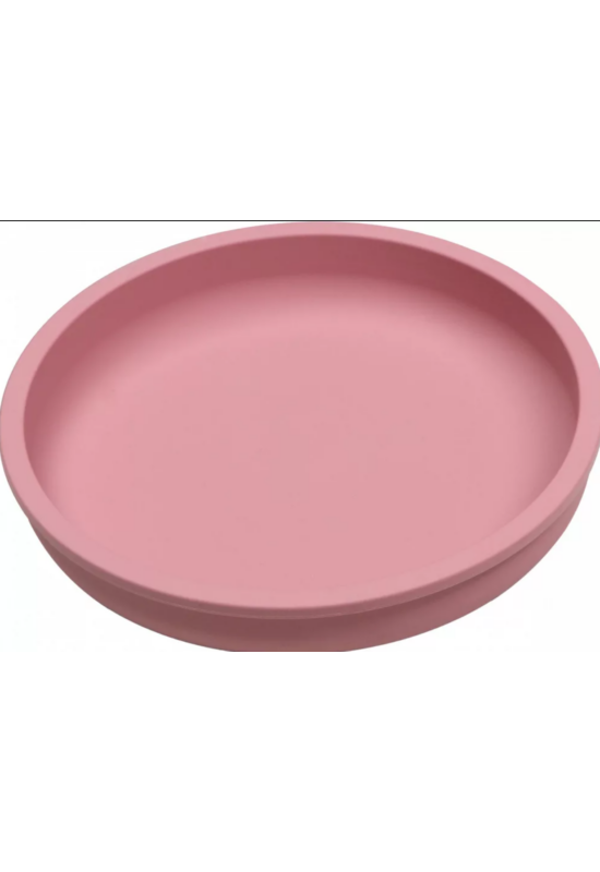 Tryco - Szilikon tányér, kerek - rózsaszín