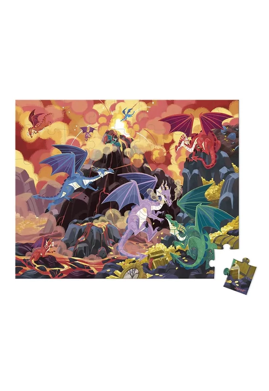 JANOD - Tűzokádó sárkány - 54 db-os puzzle bőröndben