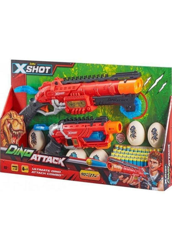 X-Shot Dino Attack - Kombó szett - szivacslövő játékfegyver