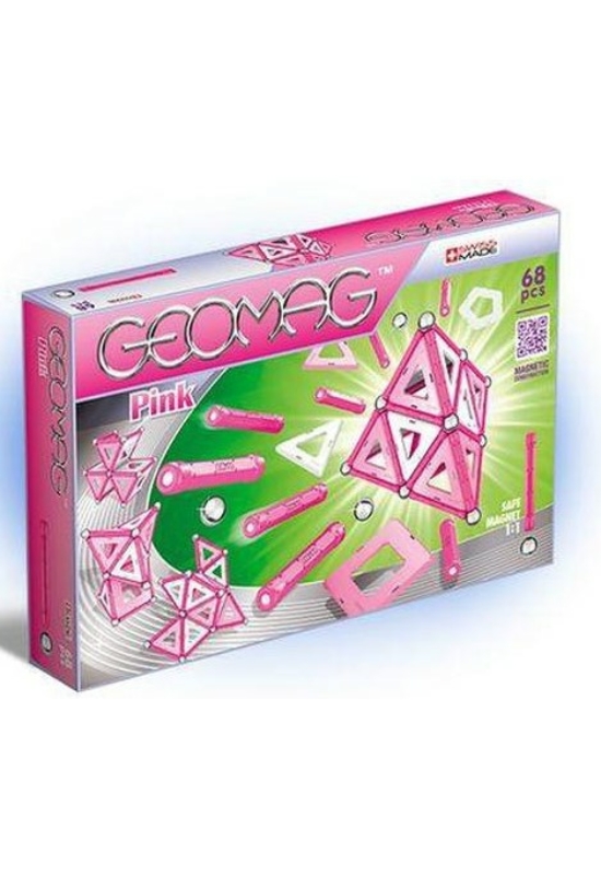 Geomag Color - mágneses építőjáték - rózsaszín - 68 db