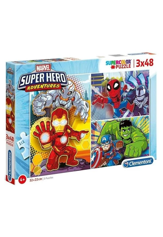 Clementoni - Marvel Szuperhősök - 3x48 db-os puzzle (CLE25248)