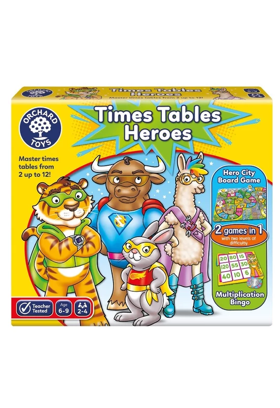 ORCHARD ORCHARD TOYS - A szorzótábla hősei (Times Tables Heroes) - számolás fejlesztő  - Palincs Játék- Elszabadult libák társasjáték - színfelismerő játék - Palincs Játék