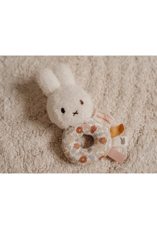 Little Dutch Miffy plüss csörgő – vintage kis virágok